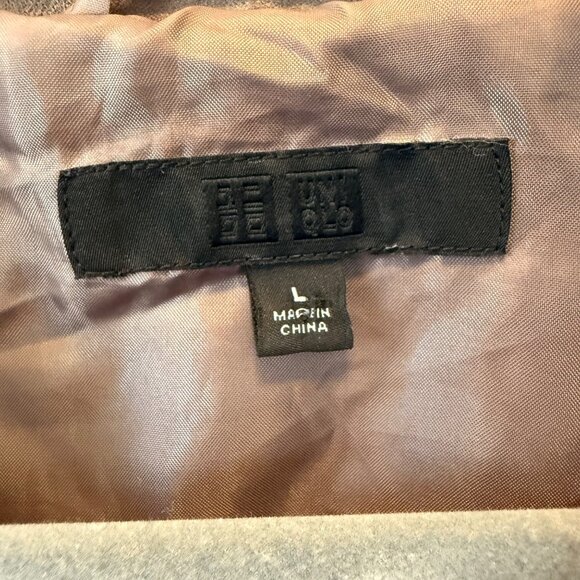 Uniqlo Women's Faux Suede Moto Jacket Stone Brown Size‎ L Stylish Casual Coat - Picture 7 of 12